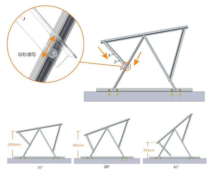 晨科太陽能光伏支架可調